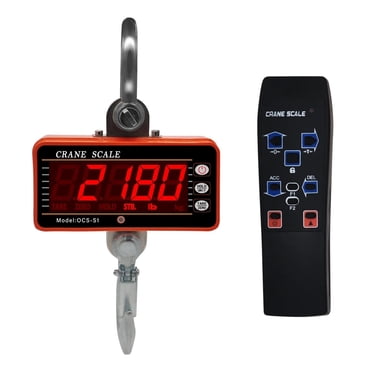 Balance-grue 1000 kg 1 Tonne 2000 lb Balances Numériques 500kg/1000lb LCD Haute Précision Industrielle Robuste Crochet Balances Suspendues Balance,Portable