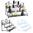 thumbnail image 2 of Nail Polish Holder 3 Layer Heart Nail Polish Shelf Cosmetic Display Stand Holder Rack Organizer, 2 of 5