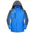 thumbnail image 3 of SBYOJLPB Men's Color Blocked Fleece Pocket Detachable Zipper Outdoor Jacket, 3 of 3