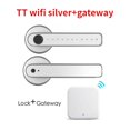 thumbnail image 2 of Door Lock, Tuya Smart Lock Fingerprint Password Bedroom Wooden Door Lock Office Home Ball Lock Handle Smart Lock ,Easy to Install, 2 of 8