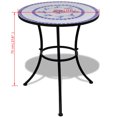 thumbnail image 4 of vidaXL 3 Piece Bistro Set Ceramic Tile Blue and White, 4 of 5
