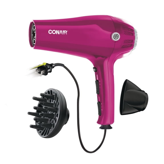 Séchoir pleine grandeur 1875 W Conair Tourmaline Ceramic avec cordon rétractable, fuchsia, 1 pièce
