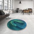 thumbnail image 4 of Ahgly Company Machine Washable Indoor Rectangle Transitional Medium Teal Green Area Rugs, 2' x 4', 4 of 7