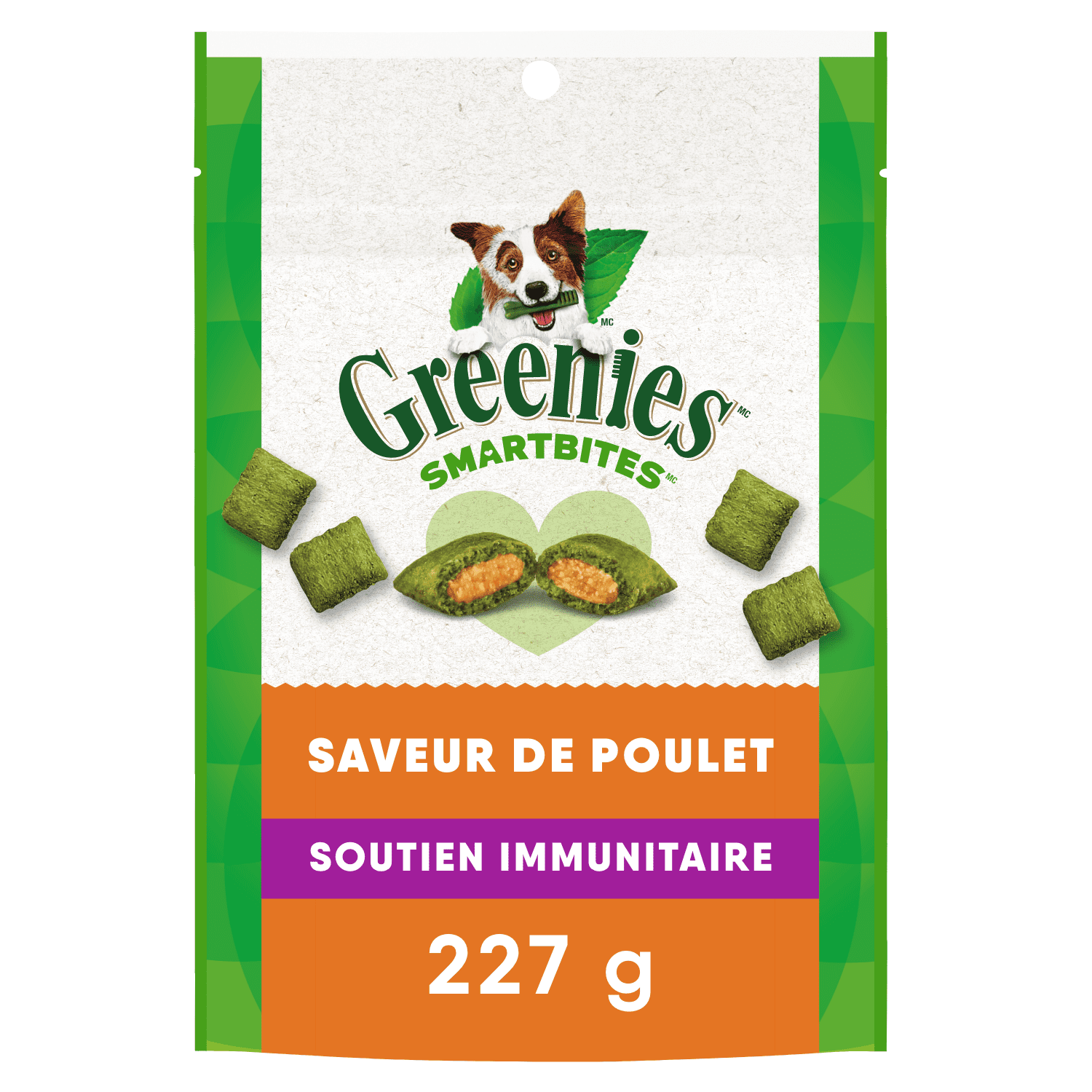 Gâteries pour chiens adultes GREENIES SMARTBITES saveur de poulet