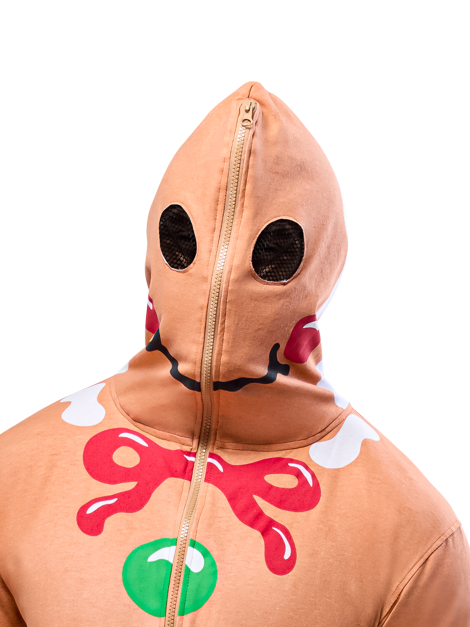 Costume Zipsters Masked-Up de Bonhomme en Pain d’Épice pour Adultes par Rubies, Hommes
