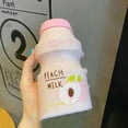 thumbnail image 1 of Portable Children Drinking Bottle with Strap PC Plastic Outdoor Water Cup Cute Fruit Pattern Pink 480ML, 1 of 5