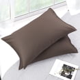 thumbnail image 2 of PiccoCasa Pure Cotton Pillowcases 2 Pcs Soft with Zipper Beaver Queen, 2 of 7