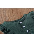 thumbnail image 3 of Baby Romper Hair Band Set Infant‘s Fly Ruffled Sleeve Jumpsuit, 3 of 5