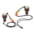 thumbnail image 4 of ziyahi Mini Batteur Classique en Bois Djembe Percussion Tambour à Main Africain Pendentif, 4 of 9
