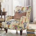 thumbnail image 2 of Paradise Fauteuil Rembourré à Accoudoirs Blanc Cassé à Motif Floral, 2 of 10