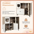 thumbnail image 3 of Gymax Meuble Cache-Litière pour Chat 5-en-1 Armoire à Litière pour Chat Agrandie, 3 of 10