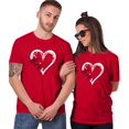 thumbnail image 1 of Cadeau de Saint-Valentin pour Femmes Mode Imprimé Col Rond Manches Courtes T-shirt Blouse Hauts Amples, 1 of 6