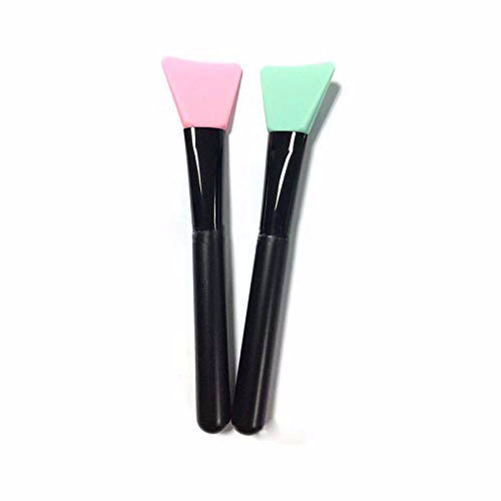fashionhome Pack of 2 Facial Cream Mixing Brush Wood Handle Paint Make Up Makeup Skin Care Home Salon Travel Professional Beginner DIY Make Up Tool