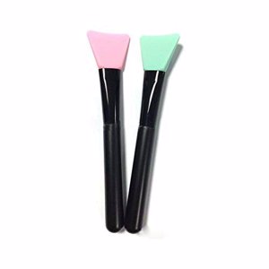 fashionhome Pack of 2 Facial Cream Mixing Brush Wood Handle Paint Make Up Makeup Skin Care Home Salon Travel Professional Beginner DIY Make Up Tool