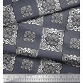 thumbnail image 3 of Soimoi Moss Tissu Georgette Imprimé Floral au Mètre 42 Pouces de Large, 3 of 3