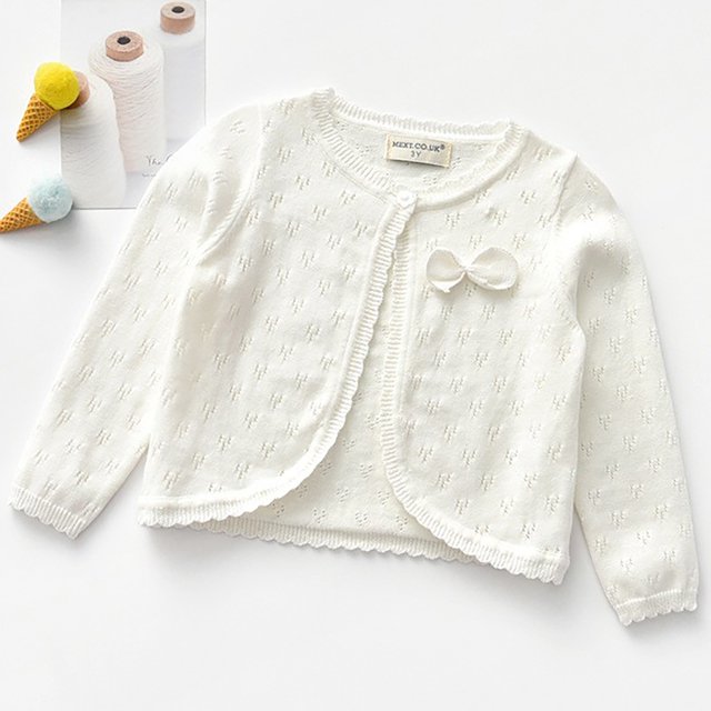 RXIRUCGD Veste Décontractée à Capuche pour Filles, Manches Longues, Col Rond, Boutons Perforés, Nœud, Blanc, Taille : 100