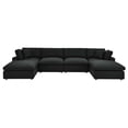 thumbnail image 2 of Modway Commix 6-Piece Down Filled Overstuffed Sectional Sofa in Black, 2 of 10