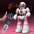 thumbnail image 1 of Pretend Play Toys for Toddlers Educational,RC Robot Toy,Remote Control Robot Gesture Sensing Dancing Programmable Rereading Smart Robot for Kids Age 3 4 5 6 7 8 12 Year Old Girls Xmas Gifts Present, 1 of 9