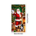 thumbnail image 3 of Uuiauoio Couverture de Porte de Noël avec Design de Père Noël, Rideau de Porte de Fête pour Décoration Intérieure et Extérieure, Décoration de Fête, Pièce Décorative pour la Maison et les Réunions de Famille, 3 of 7