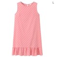 thumbnail image 1 of facefd Robe Femme Sans Manches à Pois Gilet à Volants Ronde à Volants Col Rond Robe Ample Rose G, 1 of 6