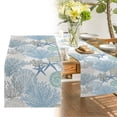 thumbnail image 1 of Table Cloth Clearance Coastal Beach Tablecloth Sea Animals Summer Theme Nautical Sea Satrfish Theam Summer Ocean Home Decor For Table Dining Room Kitchen, Home Textile Table Cloth, 1 of 4