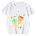 thumbnail image 4 of HNMKIU T-Shirt à Manches Courtes Imprimé Mignon pour Filles à Col Rond pour Enfants T-Shirt Graphique Haut pour l'Été Confortable pour Tous les Jours Tenue Active Stylée pour Filles, 4 of 4