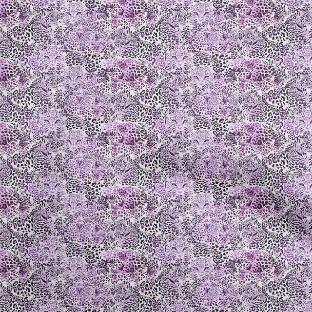 oneOone Polyester Spandex Amethyst Fabric Animal Skin Sewing Craft Projects Fabric Prints By Yard 56 Inch Wide