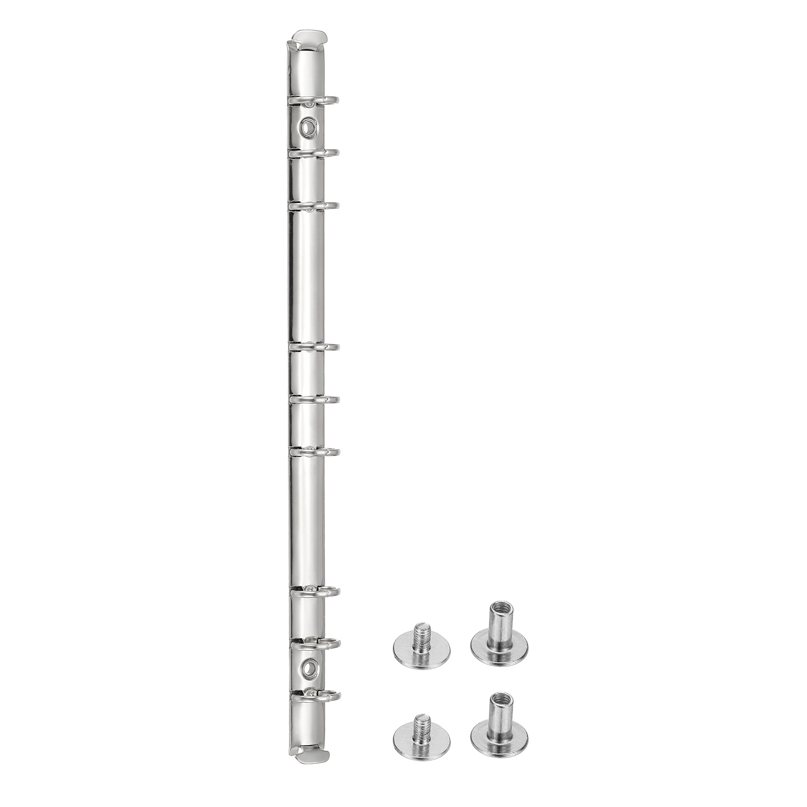 9 Holes Ring Binder, B5 Notebook 15mm Binder Mechanisms, Silver, 1 Set