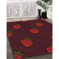 thumbnail image 3 of Ahgly Company Tapis Rond Lavable en Machine Intérieur Transitionnel Rouge Safran, 8 Pieds Rond, 3 of 7