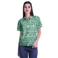 thumbnail image 1 of Moomaya Chemise à Manches Mi-Longues Imprimée pour Femmes, Col Boutonné, Haut Décontracté, 1 of 5