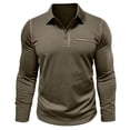 thumbnail image 3 of FAIWAD Men's Long Sleeve Shirts Casual Button Down Basic Golf Pullover Tops Lightweight Work Athletic T-Shirt, 3 of 9