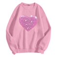 thumbnail image 3 of Mode Femme Décontractée Couleur Unie Ample Manches Longues Imprimé Lettre Col Rond Chandail à Capuchon 2t Fermeture à Glissière Chandail à Capuchon Fille Chandail à Capuchon Deux Pièces Robe Chandail Français Doublée Veste Femme Décontractée Chaude Hauts Femme, 3 of 4
