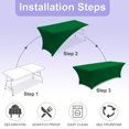thumbnail image 3 of ABCCANOPY Lot de 2 Nappes en Spandex de 8 Pi Housse de Table Extensible Nappe Rectangulaire Ajustée Nappe en Polyester Dessus de Table Vert Forêt, 3 of 5