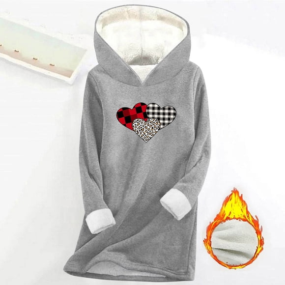 ZMFXJPE Hoodie Sweaters Plus Size Womens Hoodies Fleece Hoodie Pullover for Women Plain Hoodies for Women(Gray,XL)