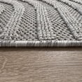 thumbnail image 3 of Rug Branch Hogar Abstract Indoor Outdoor Area Rug, Grey Cream, Modern - Living Room, Bedroom, Dining Room, and Kitchen, 3 of 9