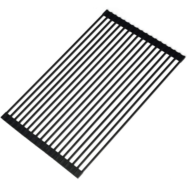 Large Roll Up Dish Drying Rack, Over The Sink Dish Drying Rack, Folding Dish Rack