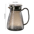 thumbnail image 3 of Pc Plastic Pitcher with Steel Lid and Strainer Hammered Texture Cold Water Jug 1.0L for Iced Tea Juice, 3 of 7