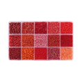 thumbnail image 2 of GUOOL Perles de Verre Rondes Colorées pour Fabrication de Bracelets avec Boîte de Rangement pour Bricolage Rouge, 2 of 7