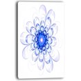 thumbnail image 2 of Design de Fleur Fractale Idéale Bleue - Impression d'Art Floral sur Toile, 2 of 3