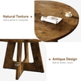 thumbnail image 2 of Farmhouse Dining Table, 47 Inch Round Kitchen Table for 4, Industrial Dinner Table with Wooden Top and Metal Base for Home Dining Room or Living Room（No Chairs）, 2 of 8