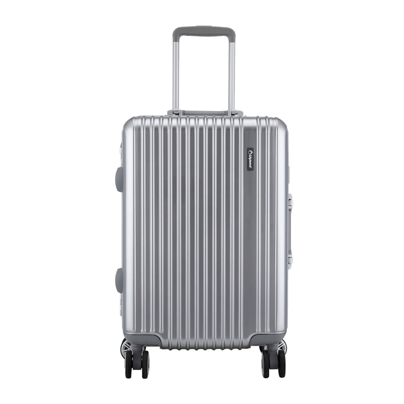 Diplomat Luggage , Aluminum Frame, Suitcase with TSA Lock Spinner Wheels, Silver