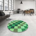thumbnail image 4 of Ahgly Company Tapis d'Intérieur Lavable en Machine Carré Vert, 8 Pieds Carré, 4 of 7