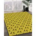thumbnail image 3 of Ahgly Company Machine Washable Indoor Round Transitional Yellow Area Rugs, 5' Round, 3 of 7