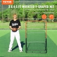 thumbnail image 2 of VEVOR Baseball And Softball Rebounder Net 3x4.5 ft PitchBack 3-Way Trainer, 2 of 9