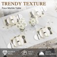 thumbnail image 4 of Stmoze Dining Table Set for 4, 5 Pieces Faux Marble Kitchen Table and Chairs Set, Rectangle Dining Table with 4 Velvet Dining Chairs, Space Saving Dining Room Set for Home, Apartment, White+Gray, 4 of 6