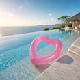 thumbnail image 4 of Extra-Thick Heart Love Swim Ring, Inflatable Swimming Pool Float, Antis-Roll Design, 4 of 6