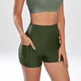 thumbnail image 2 of B91xZ Women's Plus Size Swim Shorts Retro Ruched Swim Short Shirred Tankinis Brief,AG M, 2 of 5