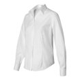 thumbnail image 2 of Van Heusen Womens Non-Iron Pinpoint Oxford Shirt, L, White, 2 of 3