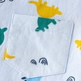 thumbnail image 4 of MIASHUI Chemises Garçons Imprimé Dessin Animé Manches Courtes Boutonnées, Blanc, 4-5 Ans, 4 of 8