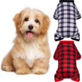 thumbnail image 1 of Vêtements pour Chien en Coton 100 % à Carreaux Buffalo, Pyjamas pour Chiot, Vêtements pour Animaux, Grenouillères pour Chat, Pyjamas, Combinaisons pour Toutous, Pyjamas pour Chiens, Chandails à Carreaux Rouges, Vêtements Doux, 1 of 9